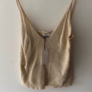NEW!!‎ Hunter & Brown Gold Shimmery V Neck Tank Top